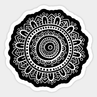 Mandala - White Sticker